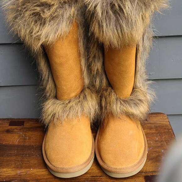 UGG Australis Foxy Suede Shearling UGG Boots size 8 - Picture 12 of 15